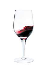 Wineglass on white background