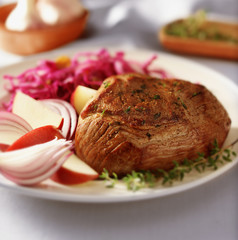 meal with meat and vegetabeles