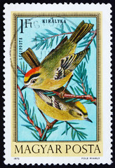 Postage stamp Hungary 1921 Firecrests, Birds