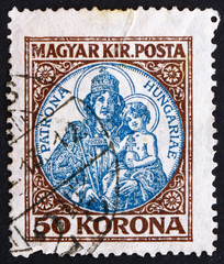 Postage stamp Hungary 1921 Madona and Child