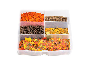 Dry food for aquarium fish