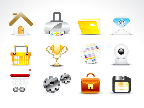 abstract web icon set