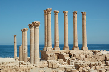 Libia. Sabratha tempio di Iside - obrazy, fototapety, plakaty