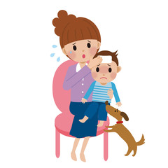 子供とお母さん