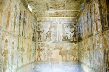 Interior of Chapel At Deir el Medina Temple © BasPhoto