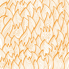 Linear drawing of the orange fire pattern