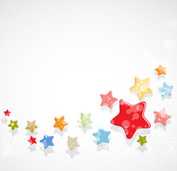 abstract light color stars fly vector background