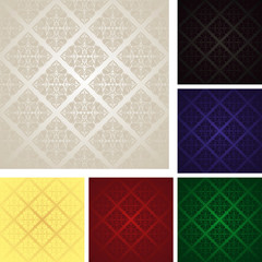 Seamless wallpapers - set of six colors