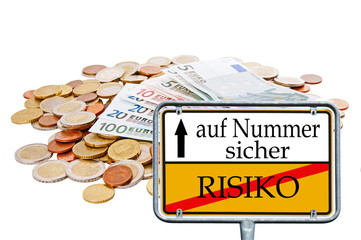 Geld und Schild - Risiko