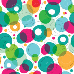 Seamless round bubbles kids pattern in vector - 43174784