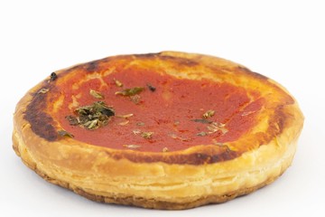 red pizzas