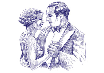 dance (this is original blue sketch with sharp outlines !)