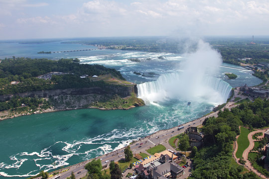 Niagara Falls. View on Horseshoe Waterfall from Canadian Side