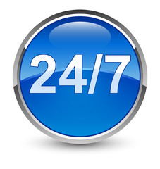 24/7 glossy icon