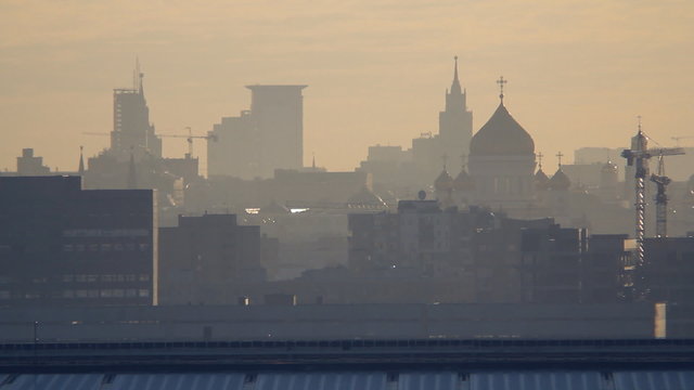 Moscow pan morning evening