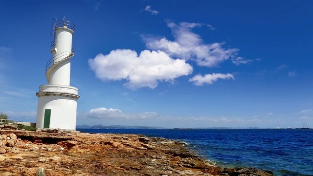 La Savina lighthouse in Formentera Sabina near Ibiza