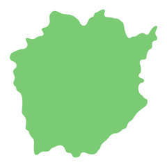 Obraz premium 岡山県の地図