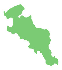 Obraz premium 京都府の地図