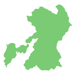 熊本県の地図
