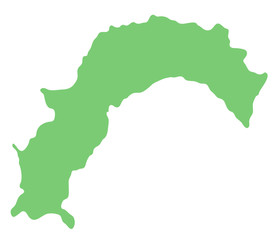 Obraz premium 高知県の地図