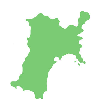 Fototapeta 宮城県の地図