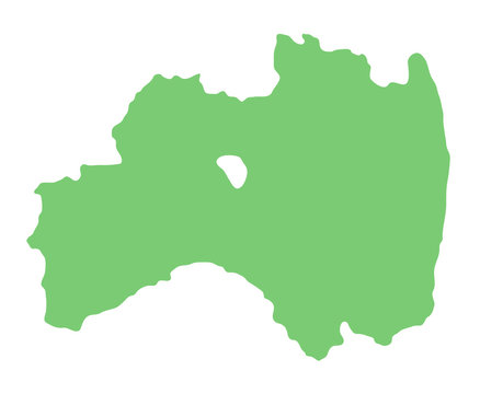 Fototapeta 福島県の地図