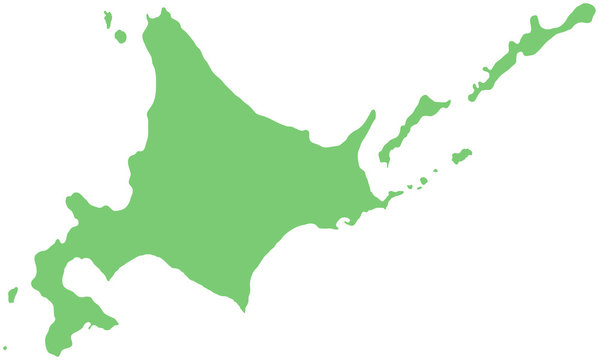 Fototapeta 北海道の地図