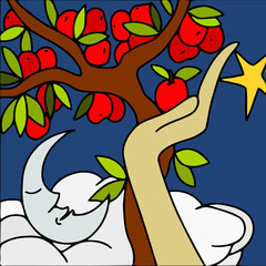 Obraz na płótnie Canvas drzewa z czerwonych jabłek