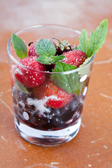Strawberries and blueberries