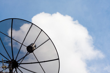 Satellite dish to receive - and send