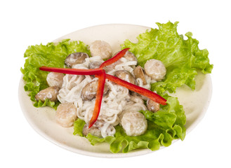 Popular Japanese Dish, with scallops and mushrooms