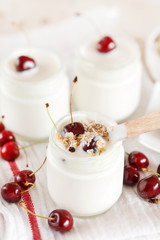 yoghurt with cherry