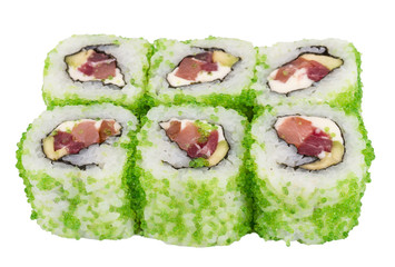 Tobiko Spicy Maki Sushi - Hot Roll with various type of Tobiko (