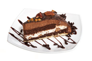 Piece of chocolate cake