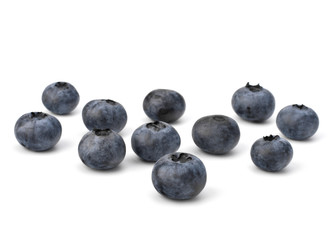 Bilberries or whortleberries cutout