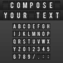 Flipping panel timetable