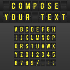 Flipping panel timetable 