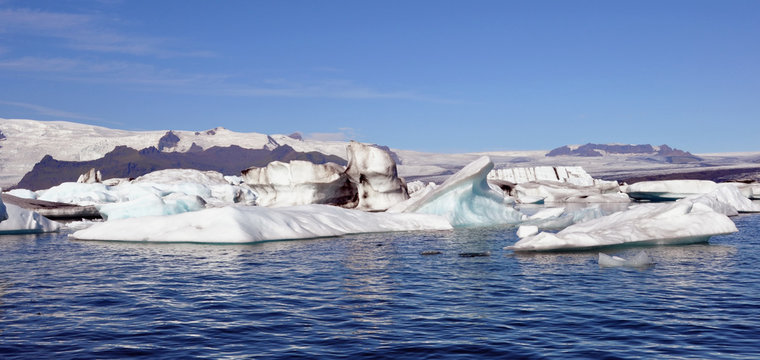 floating iceberg near Iceland shore