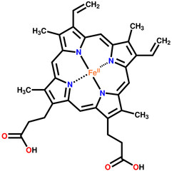 Heme B, the important component of hemoglobin and myoglobin