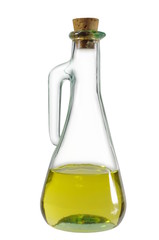 oil with olive in glass