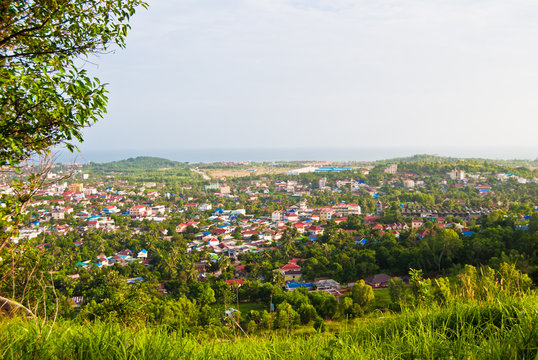 the view from the top of the Sihanoukville, Cambodia