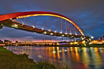 Fototapeta na wymiar sunset with bridge