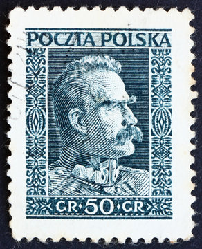 Postage stamp Poland 1928 Marshal Pilsudski, Chief of State, Sta