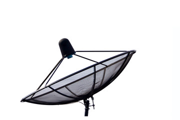 satellite dish on white
