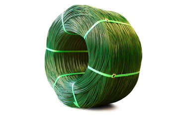 Green Plastic Coated Wire Roll