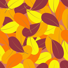 Autumn leaf seamless pattern