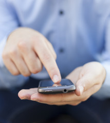 Man with smartphone in hand
