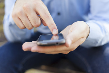 Man with smartphone