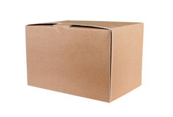 Paper box on white background