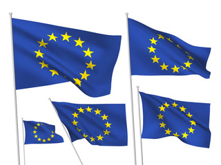 European Union vector flags